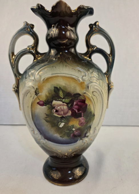 Vintage Decorative Vase with Handles, Made in England